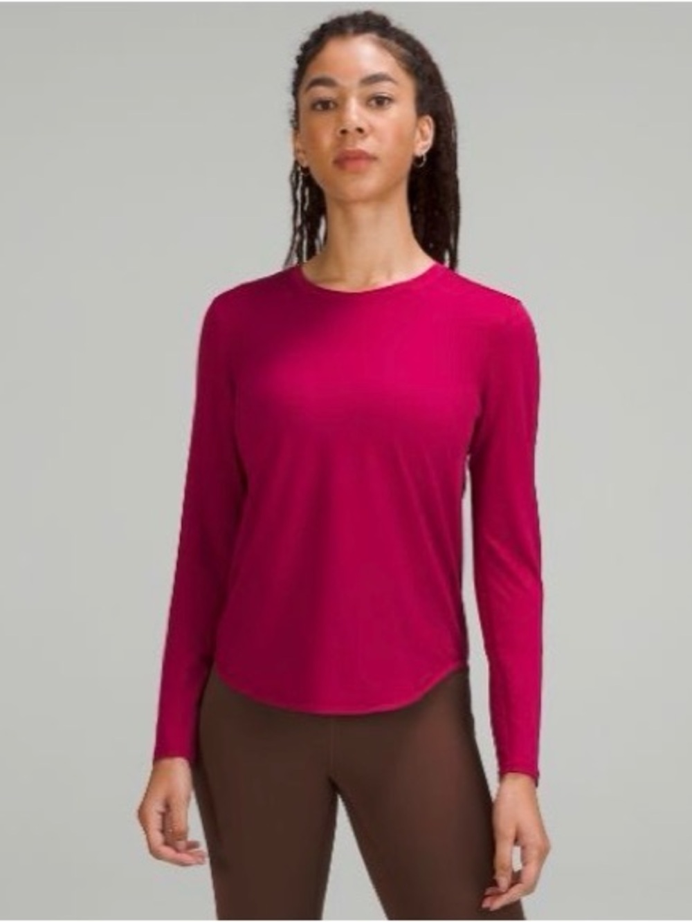 lululemon athletica High Neck Train and Run long sleeved NWT Pomegranate Sz8